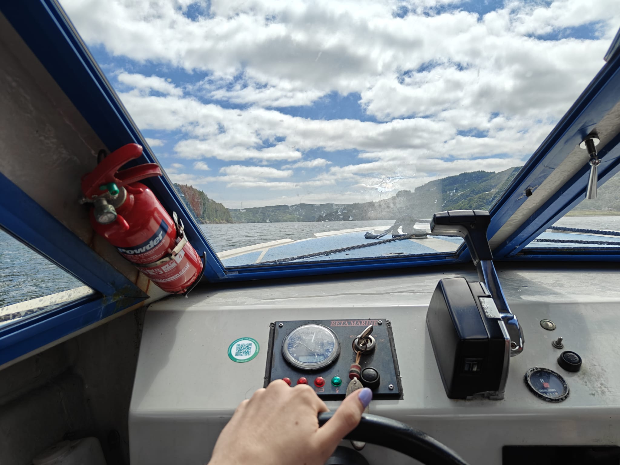 POV, you're driving a boat