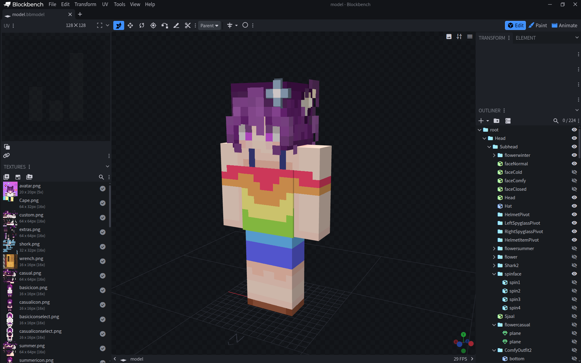 Screenshot of blockbench
